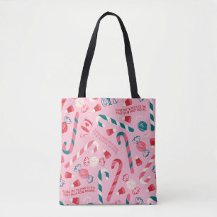 Elf Holiday Snoep Pattern Tote Bag