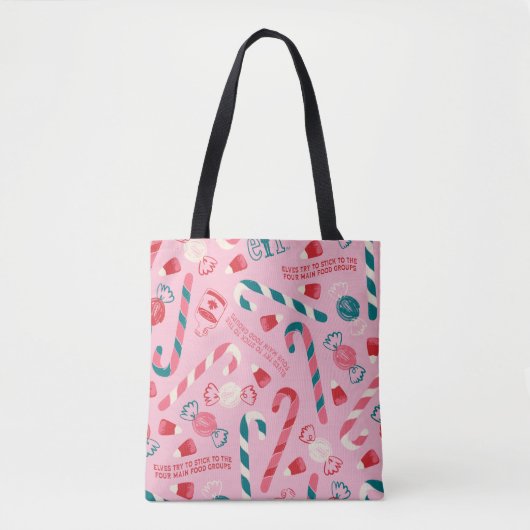 Elf Holiday Snoep Pattern Tote Bag (Voorkant)
