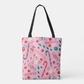 Elf Holiday Snoep Pattern Tote Bag (Achterkant)