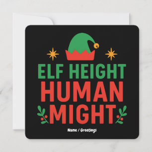 Elf Hoogte Menselijke Kracht Grappige Korte Mensen Kaart