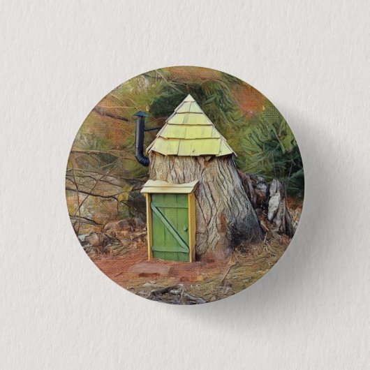 Elf House Ronde Button 3,2 Cm (Voorkant)