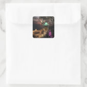 Elf House Vierkante Sticker (Tas)