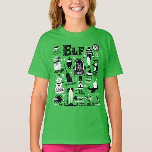 Elf Icons and Movie Quotes T-shirt (Voorkant)