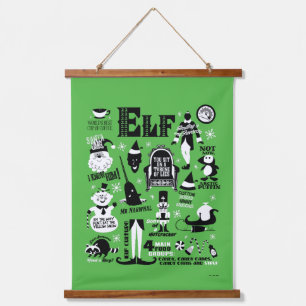 Elf Icons & Movie Quotes Hangend Wandkleed