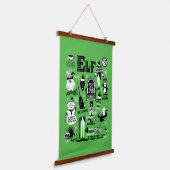Elf Icons & Movie Quotes Hangend Wandkleed (Gebogen)