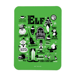 Elf Icons & Movie Quotes Magneet