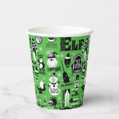 Elf Icons & Movie Quotes Papieren Bekers (Achterkant)