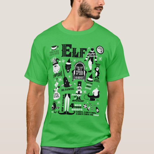 Elf Icons & Movie Quotes T-shirt (Voorkant)
