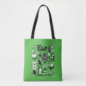 Elf Icons & Movie Quotes Tote Bag (Voorkant)