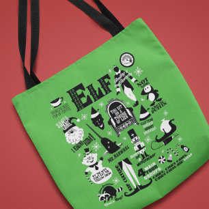 Elf Icons & Movie Quotes Tote Bag