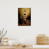 Elf in de Bossen Fantasy Artwork Poster (Keuken)