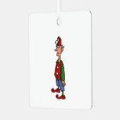 Elf in de houding vierkant metalen ornament (Voorkant links)