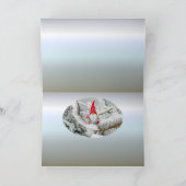 Elf in Ice-Storm met Cadeaus en rood Pet Feestdagen Kaart (Binnen)