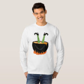 Elf in kokend water Halloween gift T-shirt (Voorkant volledig)