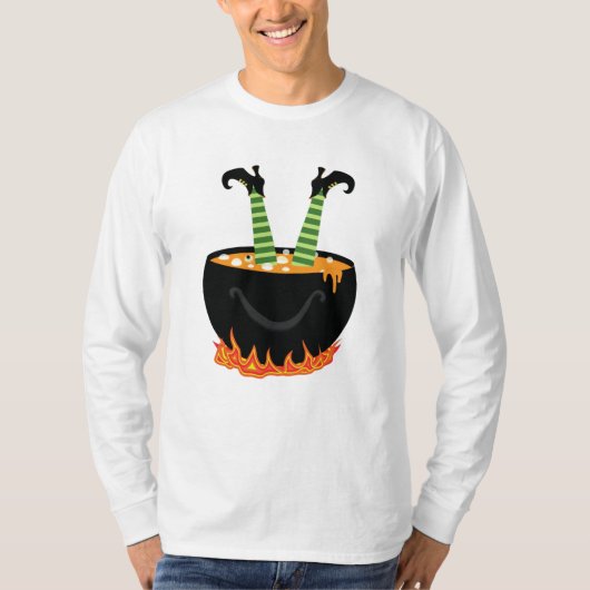 Elf in kokend water Halloween gift T-shirt (Voorkant)