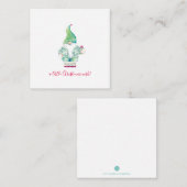 Elf in Palm Leaf Bahama Shirt Mini Kerstmis Notitiekaartje (Voorkant / Achterkant)