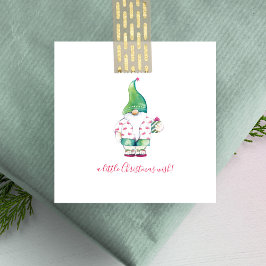 Elf in Pink Flamingo Bahama Shirt Mini Kerstmis Notitiekaartje
