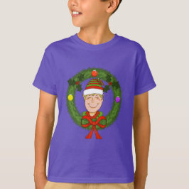 Elf in Wreath Boys T-Shirt