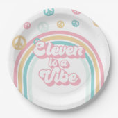 Elf is een Vibe Retro Summer Rainbow Papieren Bordje (Voorkant)
