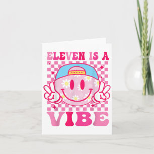 Elf is een vibe verjaardag 11 jaar oude meisjes 11 kaart