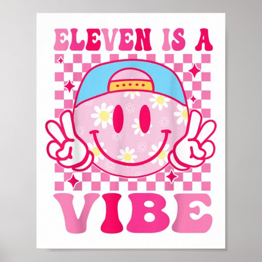 Elf is een vibe verjaardag 11 jaar oude meisjes 11 poster (Voorkant)