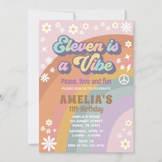 Elf is een vibe verjaardag uitnodiging (Voorkant)