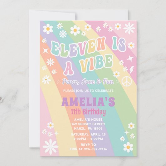 Elf is een vibe verjaardag uitnodiging (Voorkant)