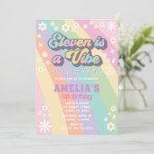 Elf is een vibe verjaardag uitnodiging (Staand voorkant)