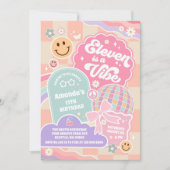 Elf Is Een Vibe Wolken Regenboog Disco 11e Verjaar Kaart (Voorkant)