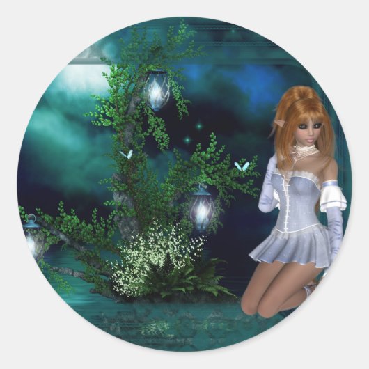 Elf Island Fantasy Blank Stickers (Voorkant)