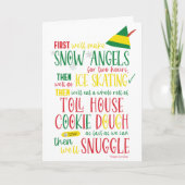 Elf Itinerary kerstkaart © GraphicLoveShop Kaart (Voorkant)