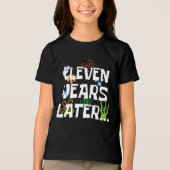 Elf jaar later, grappig 11e verjaardagsfeestje Tri-Blend shirt (Voorkant)