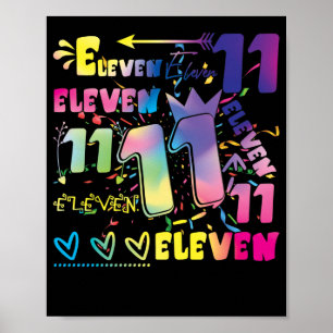 Elf jaar oude elfde verjaardag poster