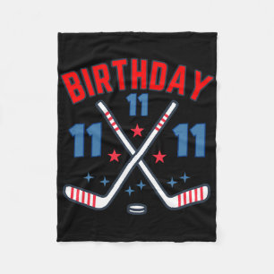 Elf jarige ijshockey jongen 11e verjaardag jongens fleece deken