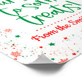 Elf jezelf naar een aantal traktaties teken poster (Hoek)