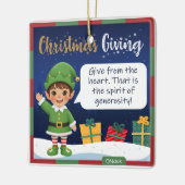 Elf Jongen Kerst Ornament (Links)