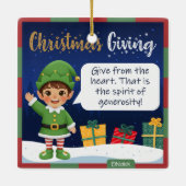 Elf Jongen Kerst Ornament (Achterkant)