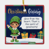 Elf Jongen Kerst Ornament (Voorkant)