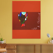 Elf Kaart Kunst Opgespannen Canvas Print (Insitu (Woonkamer))