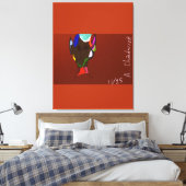 Elf Kaart Kunst Opgespannen Canvas Print (Insitu (Slaapkamer))