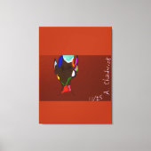 Elf Kaart Kunst Opgespannen Canvas Print (Voorkant)