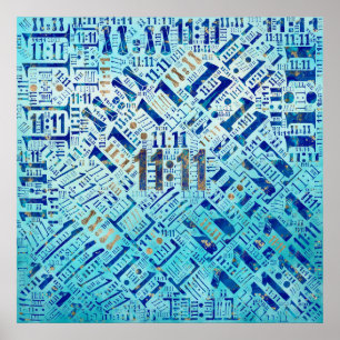 Elf keer elf keer het Numerology Pattern #1 Poster