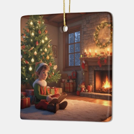 Elf Keramisch Ornament (Links)