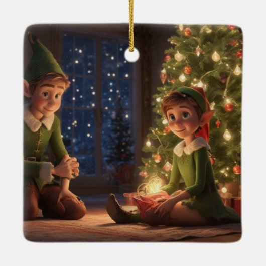 Elf Keramisch Ornament (Achterkant)