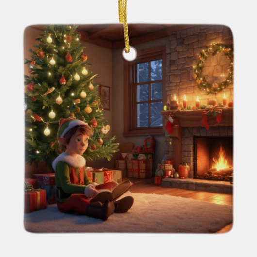 Elf Keramisch Ornament (Voorkant)