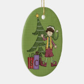 Elf Keramische kerstversiering Keramisch Ornament (Rechts)