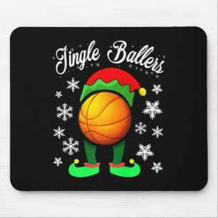 Elf Kerst Basketbal Matching Familie Groep Par Muismat