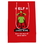 Elf kerst Drink Medium Cadeauzakje (Achterkant)