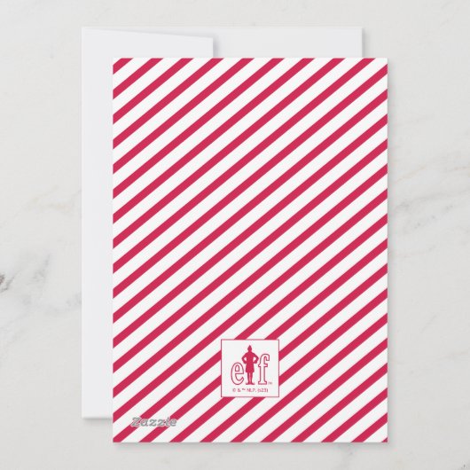 Elf kerst Kaart met foto (Achterkant)