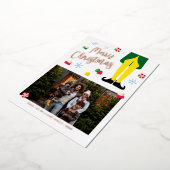 Elf kerst Kaart met foto (Gedraaid)